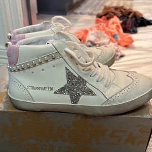Golden Goose Midstar Pearly Glitter Wing tip sneaker